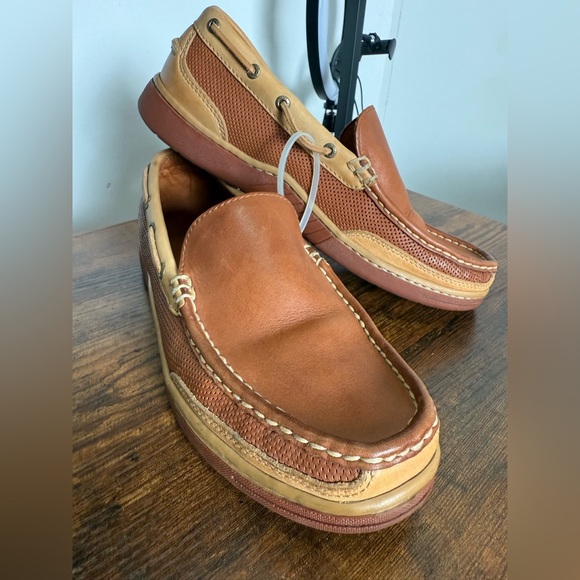 Tommy Bahama Men's Leather Slip-On Loafers Size 10,5М  Brown‎ yachting shoes - Picture 15 of 17